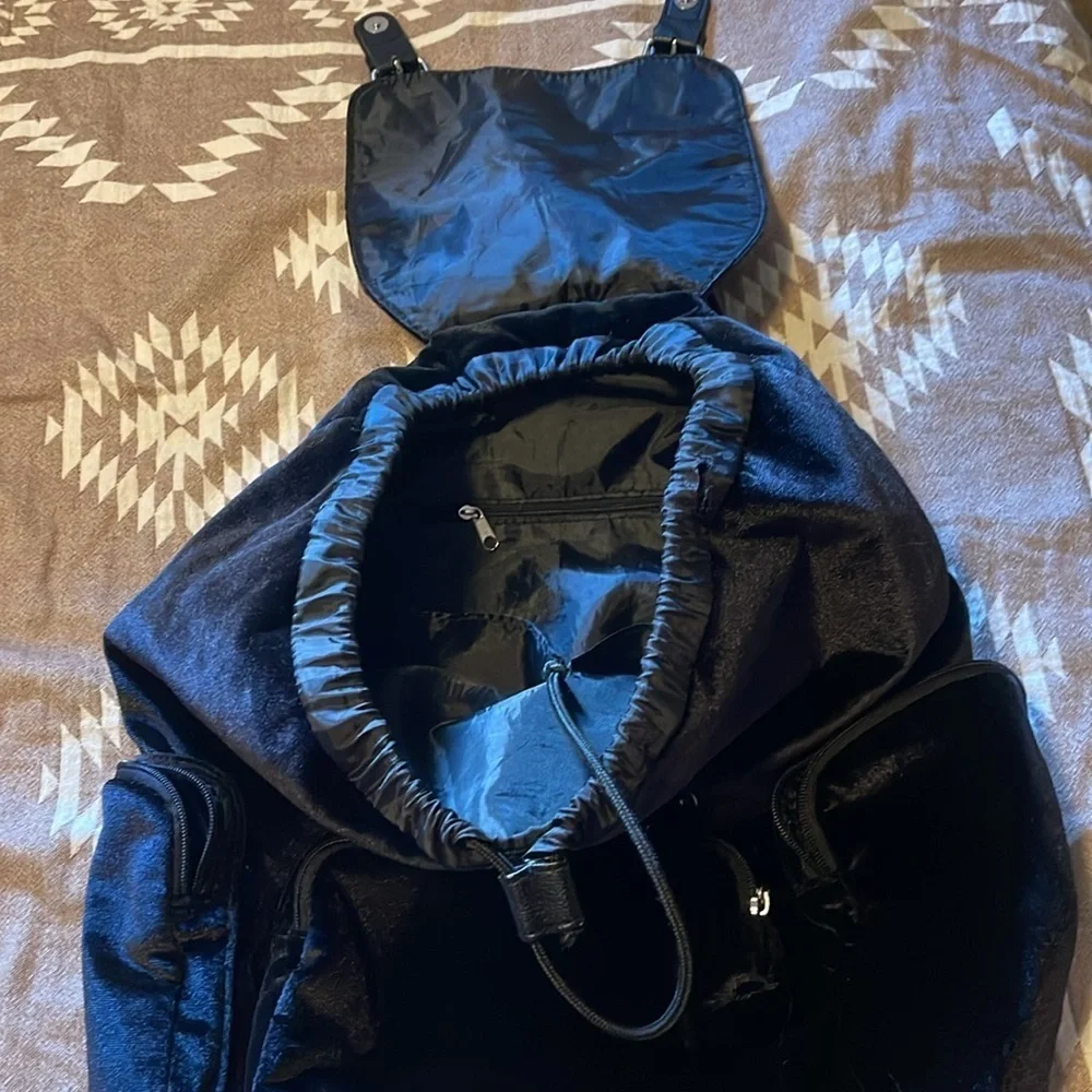 Black Sued Backpack